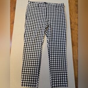 J. Crew Black and White Gingham Chinos